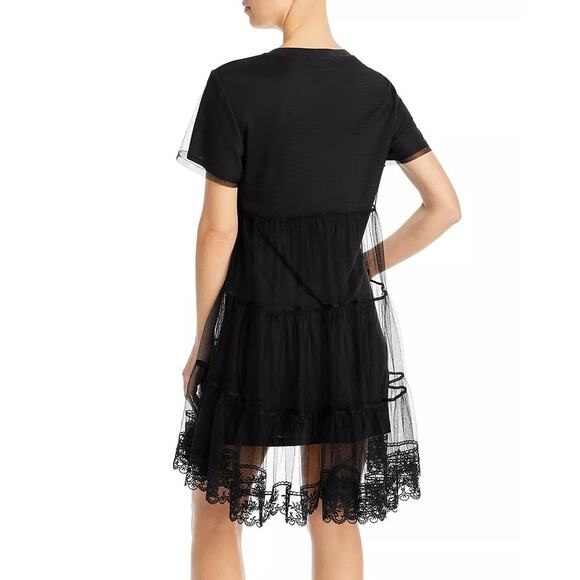 NWT Alice and Olivia Dreema Tulle Tee Dress Size Medium - Picture 4 of 8